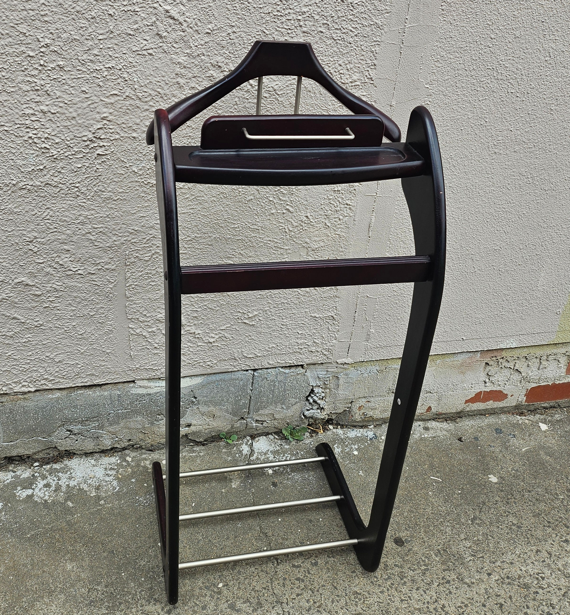 Valet: Mahogany Valet Stand / Suit Rack