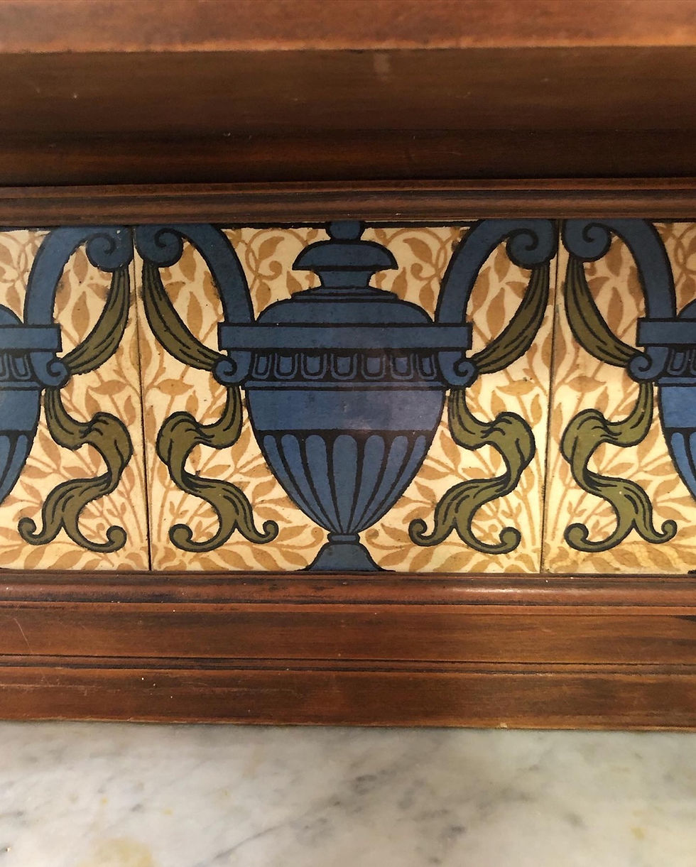 Thumbnail: Antique Victorian White Marble Top Washstand 