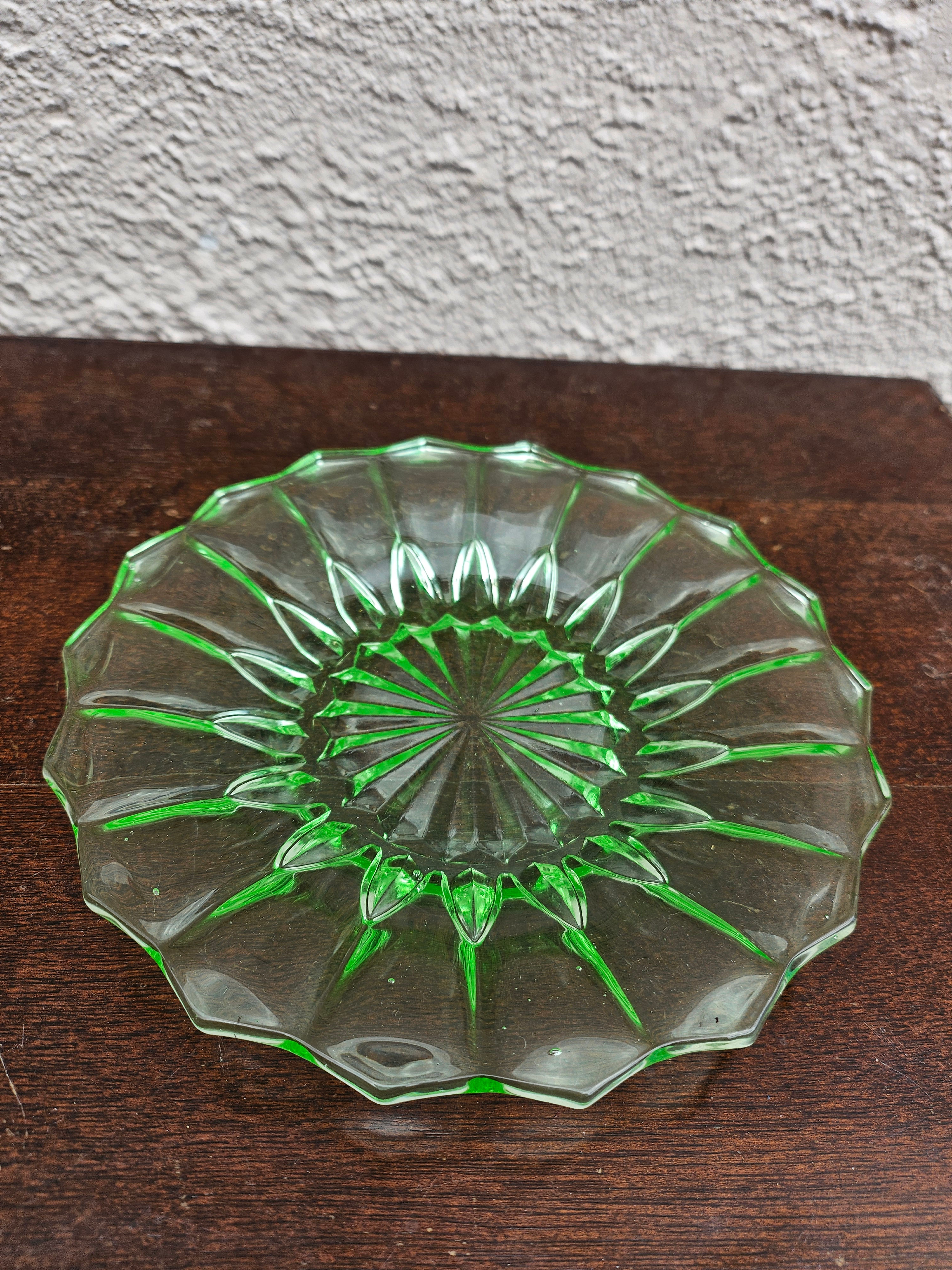 Depression Glass Crystal Butter Dish
