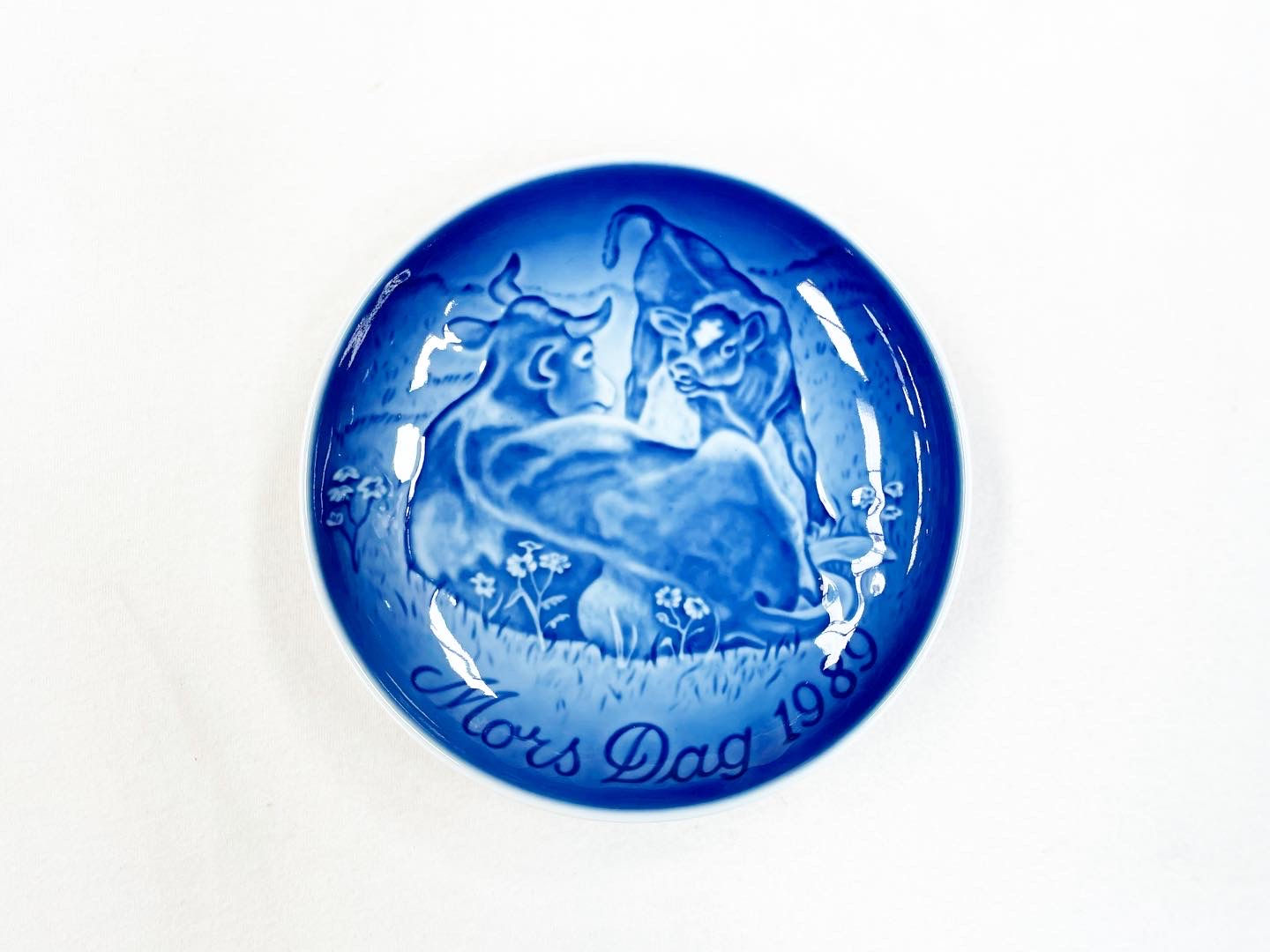 Collectible Blue 1989 Mors Dag Plate by B&G Copenhagen Porcelain (Denmark)