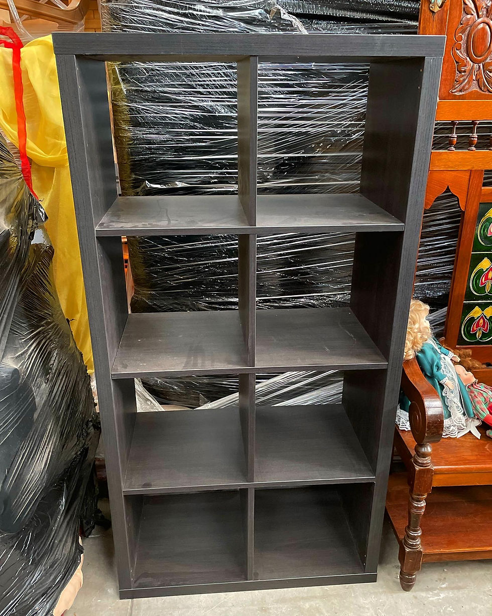 8Shelf Black Wooden Shelving Storage Unit/Bookcase/Open Display Mysite