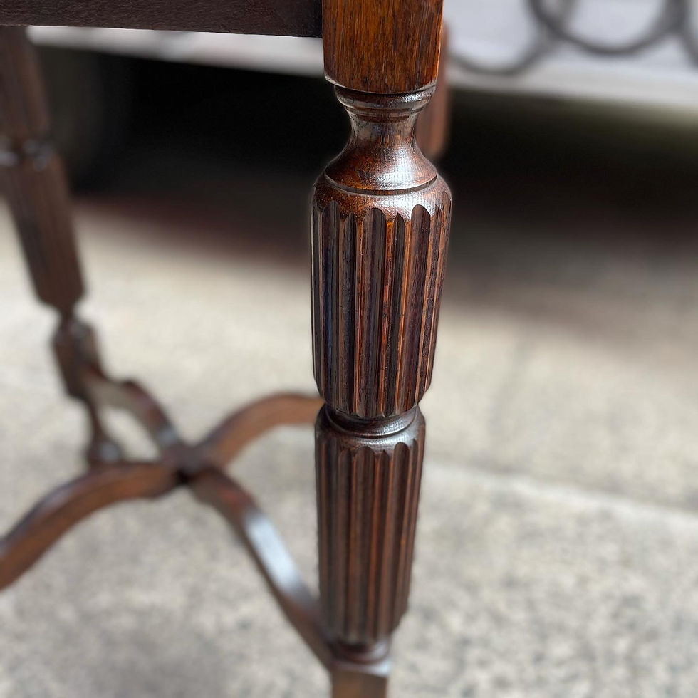 Thumbnail: Original Round Tudor Style Occasional Table in Good Condition