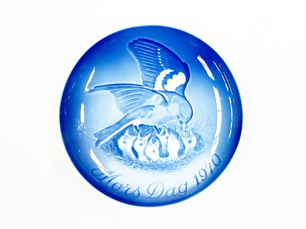Thumbnail: Collectible Blue 1970 Mors Dag Plate by B&G Copenhagen Porcelain (Denmark)