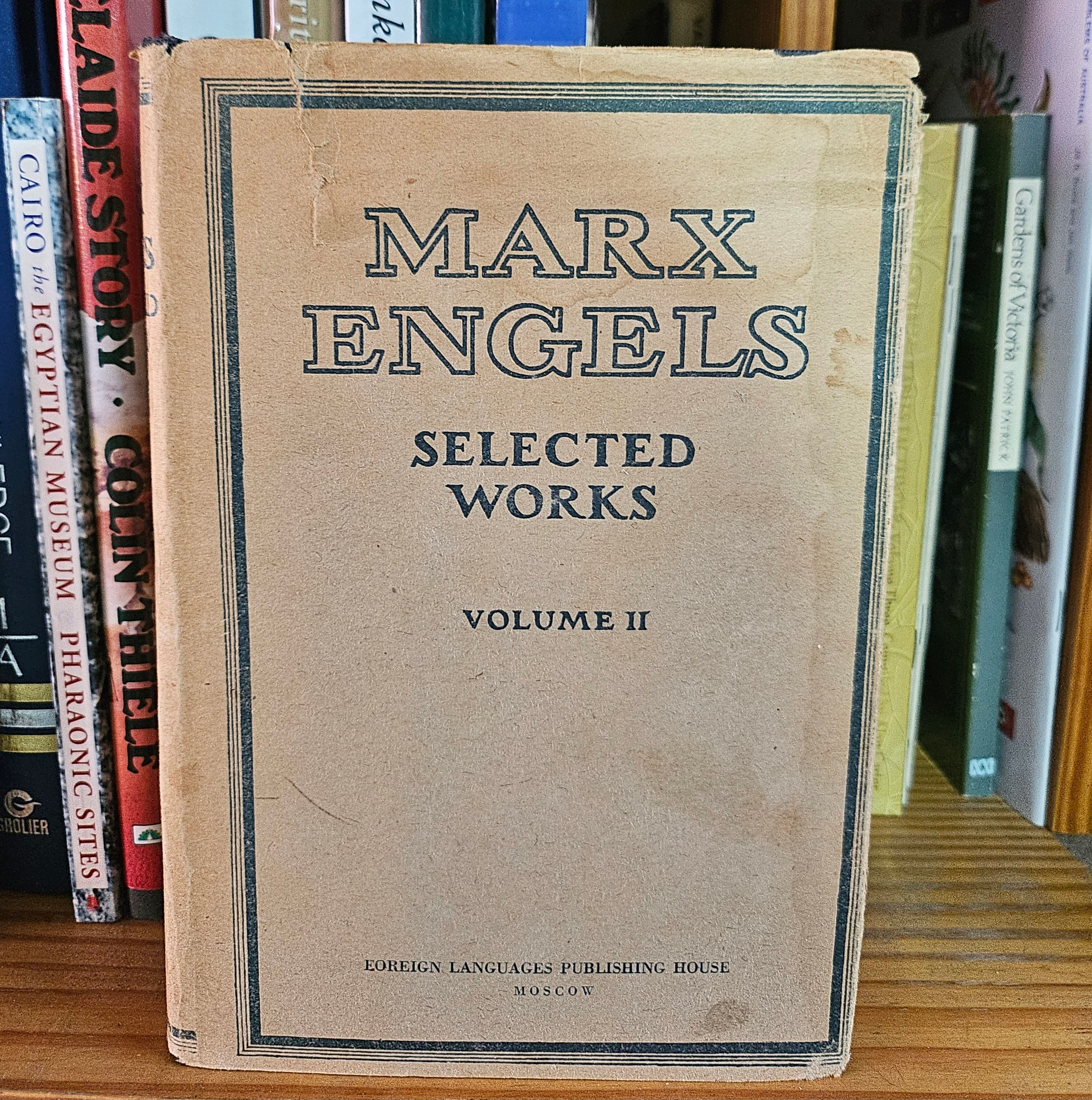 Book: Vintage Hardcover Marx Engels Selected Works Volume II