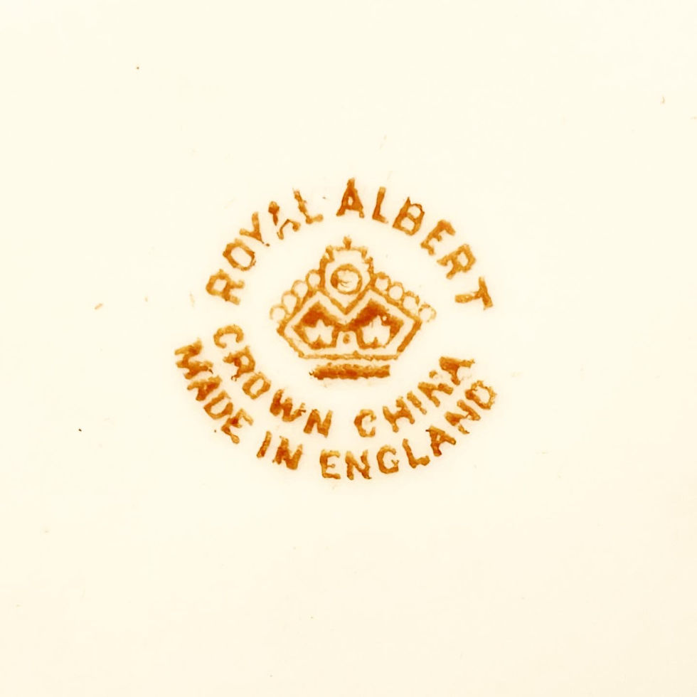 Thumbnail: Collectible Genuine Royal Albert Crown China 2-Piece Set from C.1940s (UK)