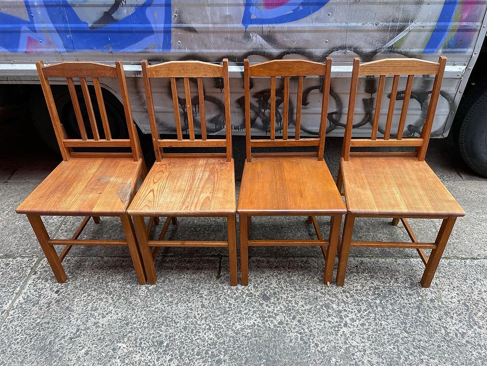 Thumbnail: A Set of 4 Solid Vintage Good Quality Chairs 
