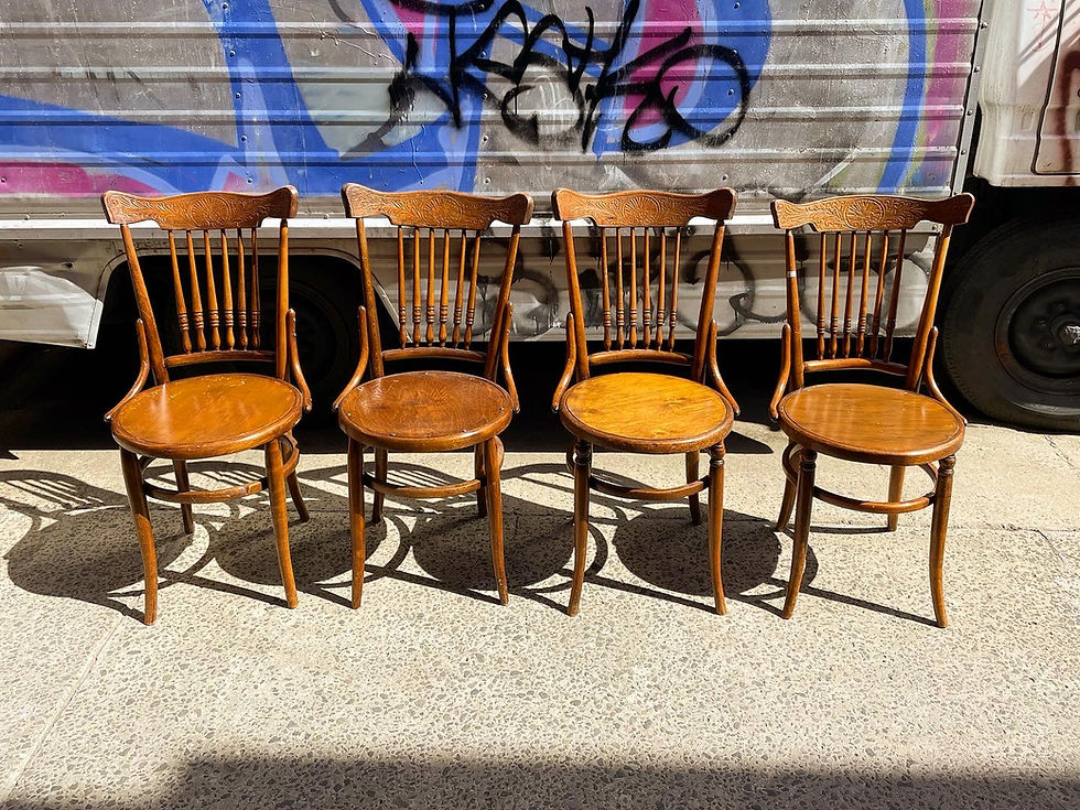 Set of 4 Gorgeous Pressed Back Early 20th Century Australian Federation Chairs 