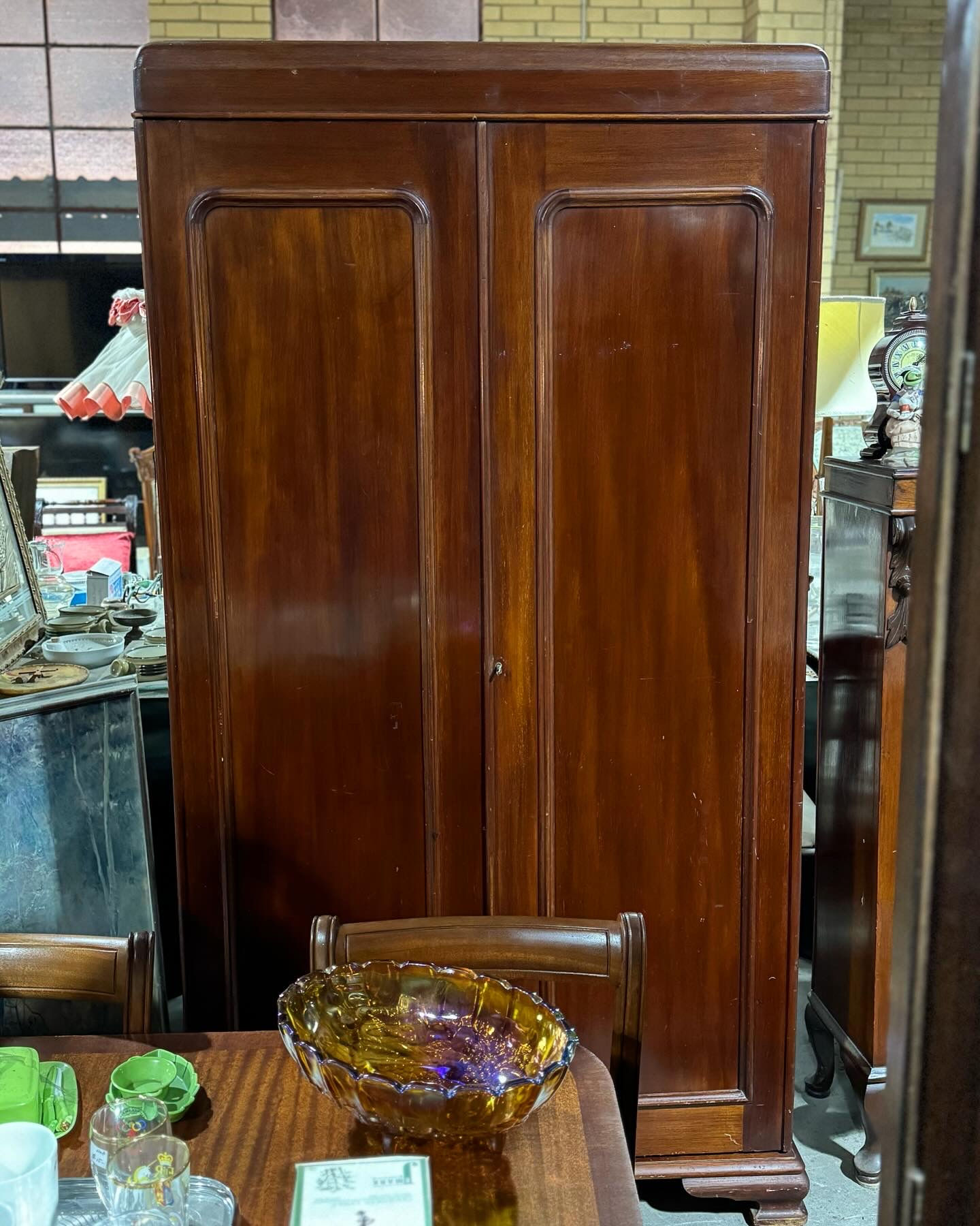 Antique C.1900’s Victorian Mahogany 1 Drawer Wardrobe