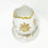Thumbnail: Vintage Collectible Footed Cracked Egg Shape Cup & Saucer with Floral Motifs (Fr