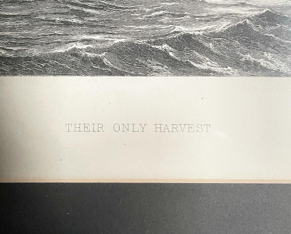 Thumbnail: Beautiful Print of Cousen Steel Engraving ‘Their only harvest’ by Collin Hunter,