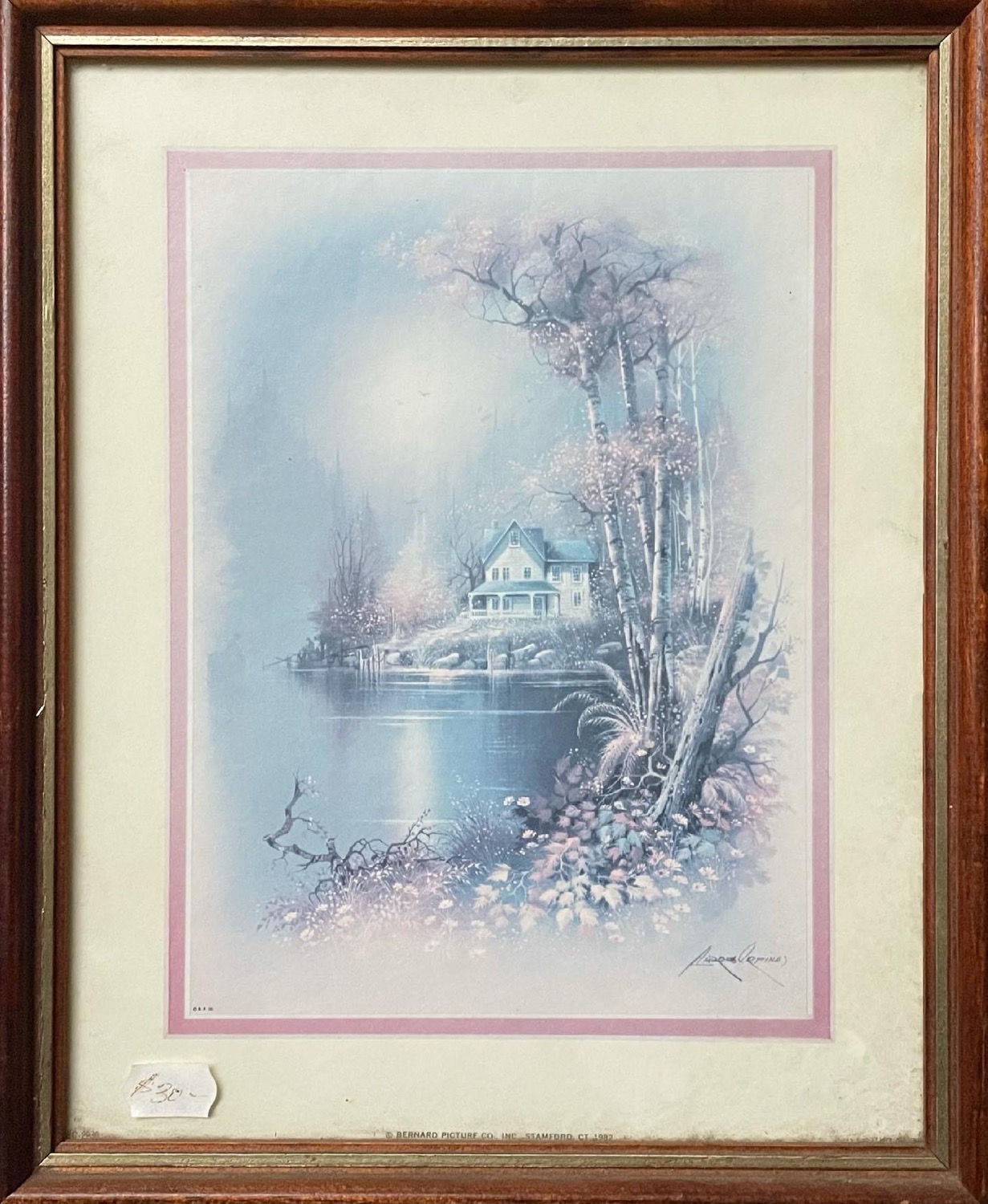 Beautiful Picturesque Print with Original Artists Signature
