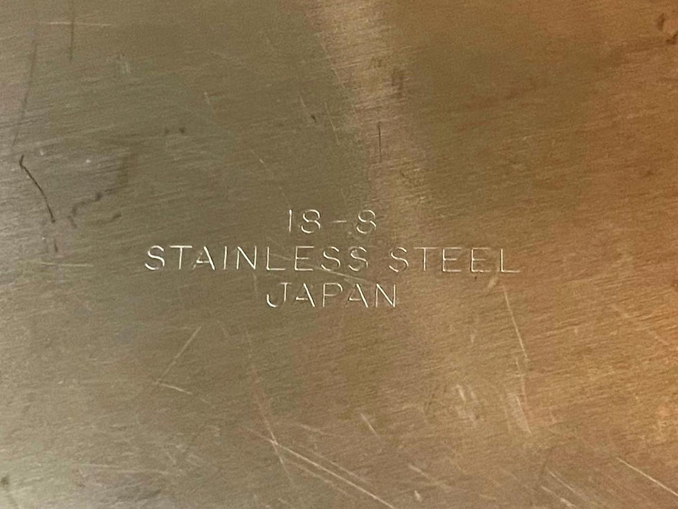 Thumbnail: Vintage Solid Oval 18-8 Stainless Steel Serving Tray/Platter from C.1970s (Japan