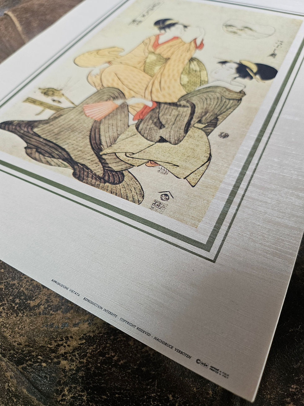 Thumbnail: Print: Japanese Silk Woodblock Paper Print Serie 6