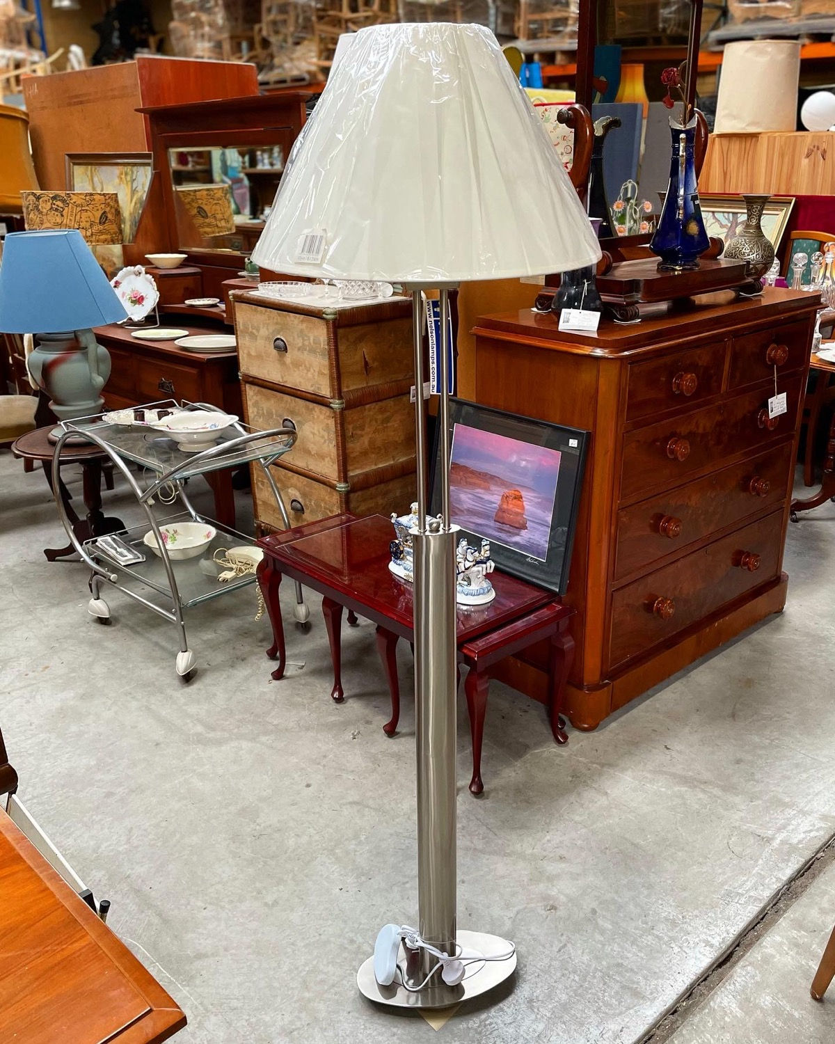 Modern Standing Lamp by ‘Nelson’ with Elegant Shade