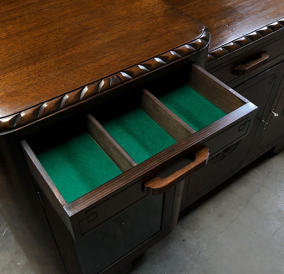 Thumbnail: English Oak Art Deco Buffet