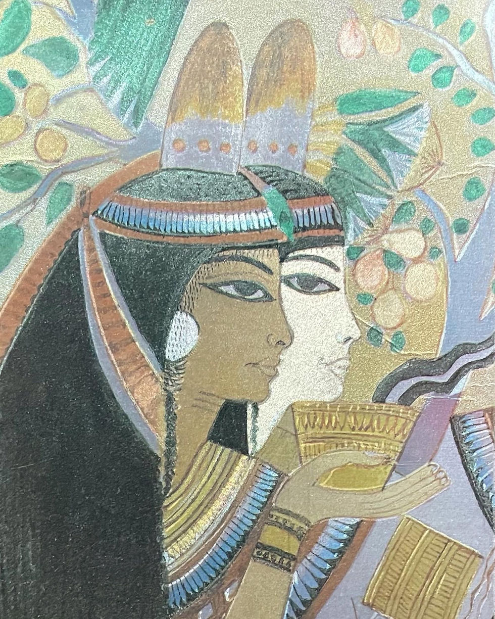 Thumbnail: Vintage Framed Egyptian Theme Artwork with Original Artists Signature