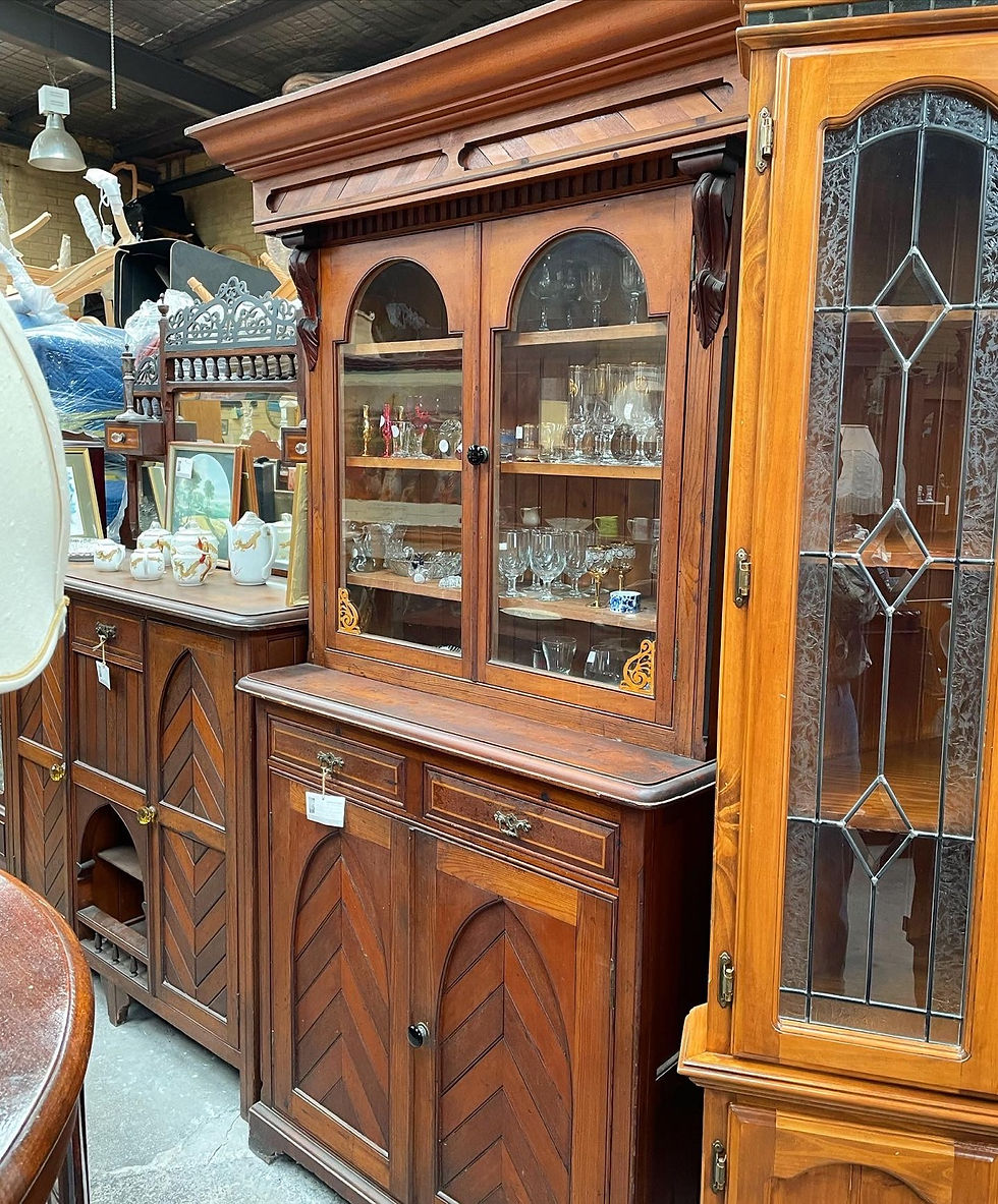 Thumbnail: Antique Late Georgian/Early Victorian Bookcase with Glass Doors