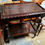 Thumbnail: C.1940’s English Oak Tudor Style 1 Drawer Trolley with Art Deco Handle 