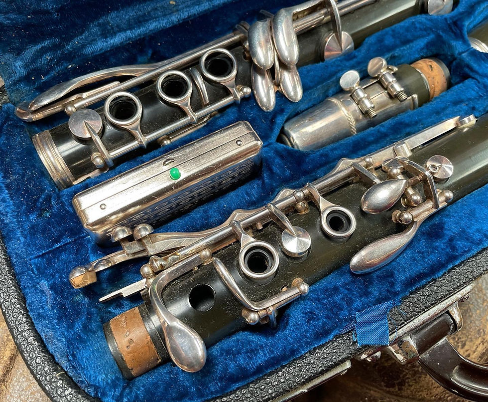 Thumbnail: Good Quality Vintage Lark M4001 Clarinet with Silver Plated Keys