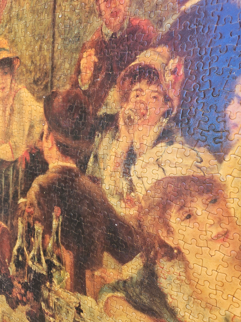 Thumbnail: Large Scale Wooden Framed Puzzle Titled ‘Luncheon Of The Boating Party’