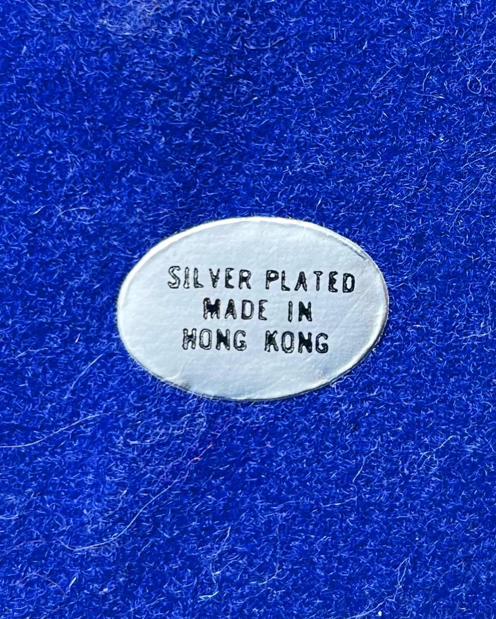 Thumbnail: Vintage Silver Plated Pair of Swan Ring Holder Figurines (Hong Kong)