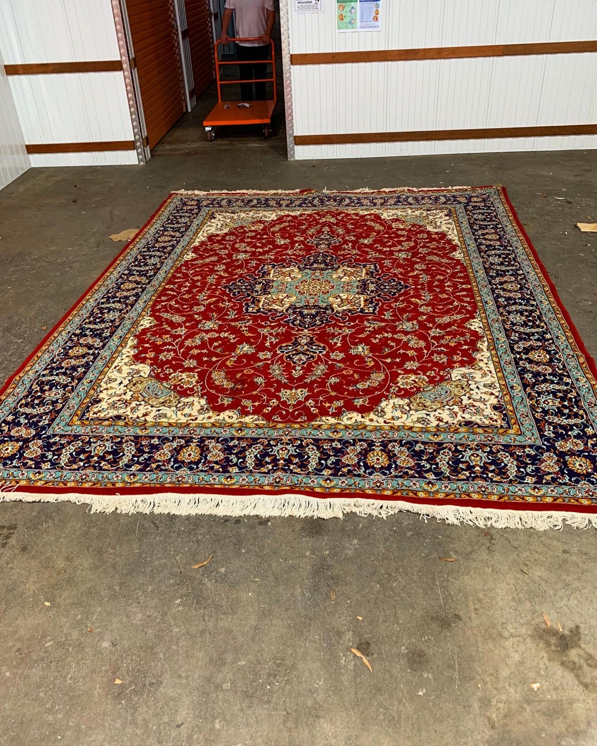Large Size Red Colour Antique Persian Rug