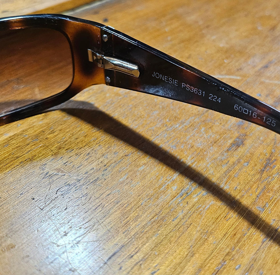 Thumbnail: Sunglasses: Vintage Tortoise Shell Fossil Y2K Sunglasses W/ Rhinestones
