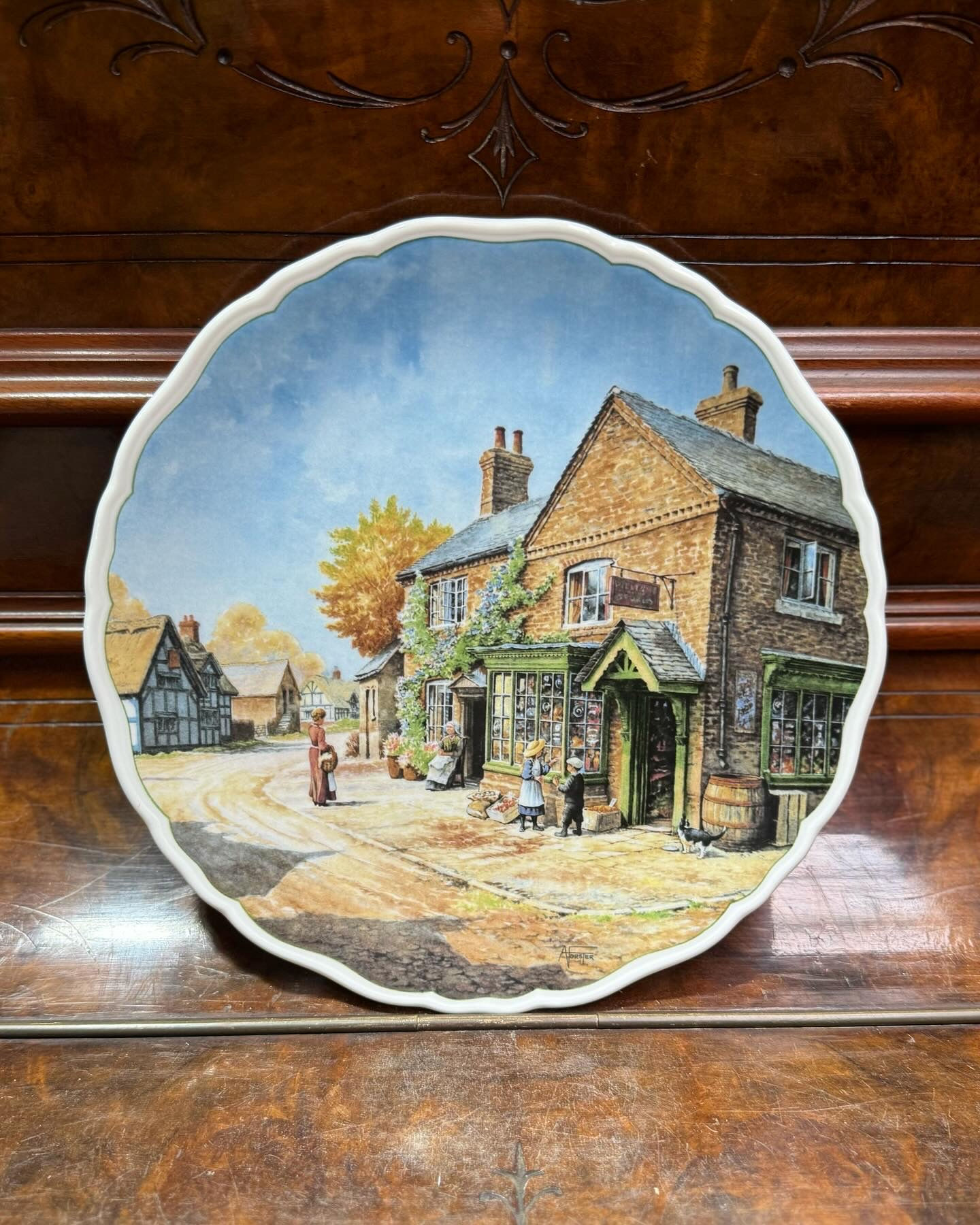 Royal Doulton Village Life Series Plate “Penny Wise” by Anthony Forster