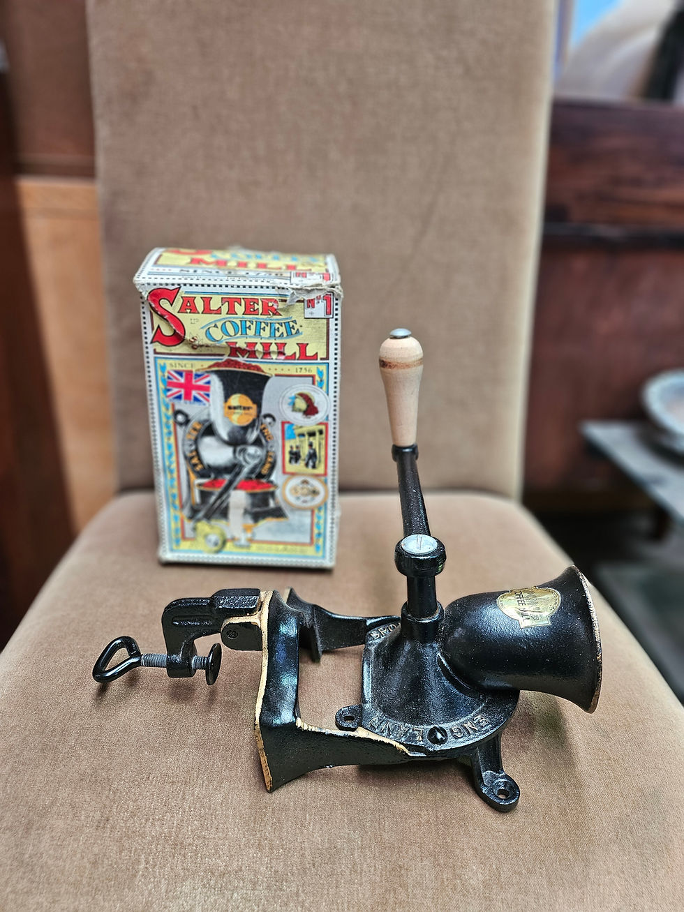 Coffee Grinder: Vintage Salter No.1 Coffee Mill, Wall or Table Mounted