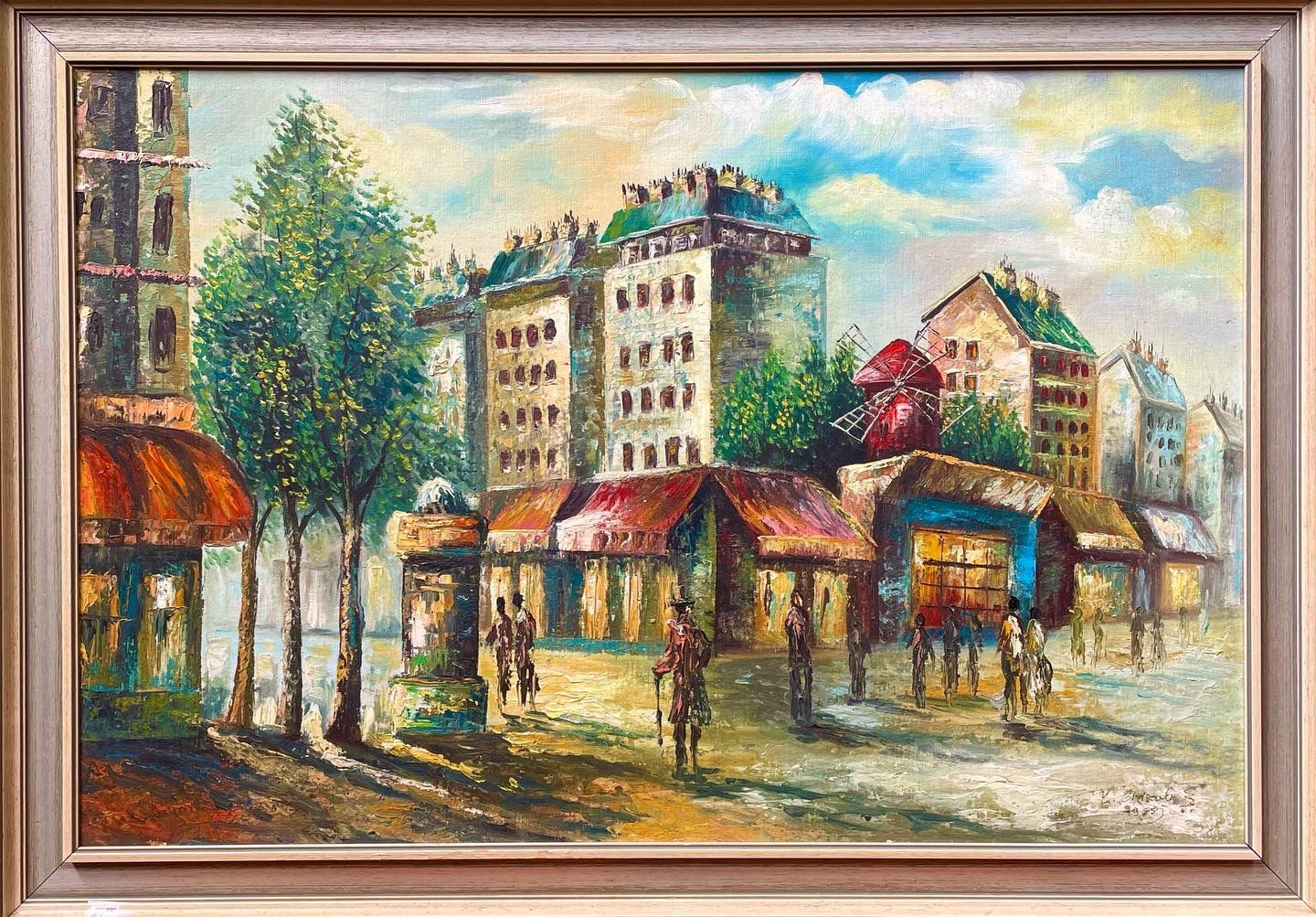 A Beautiful 1985 Impressionist Landscape of Paris by Unknown Artist