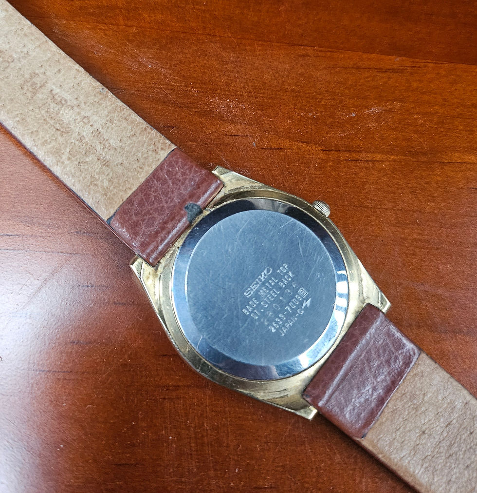 Thumbnail: Watch: Vintage Seiko Quartz Wristwatch W/ Gold-Tone Case And Brown Leather Band
