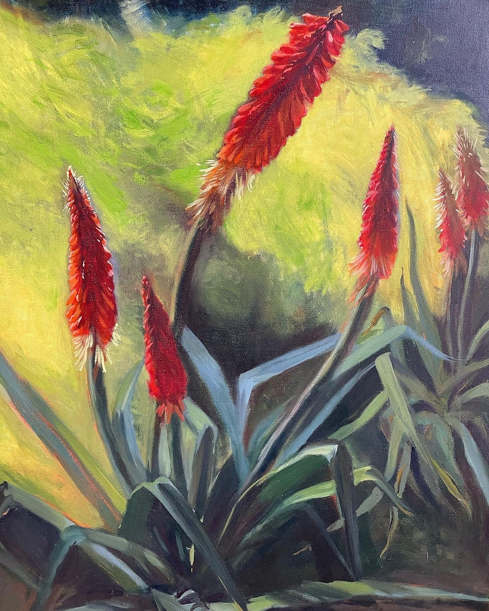 Thumbnail: Beautiful Oil on Canvas Artwork of Flowers by Unknown Artist
