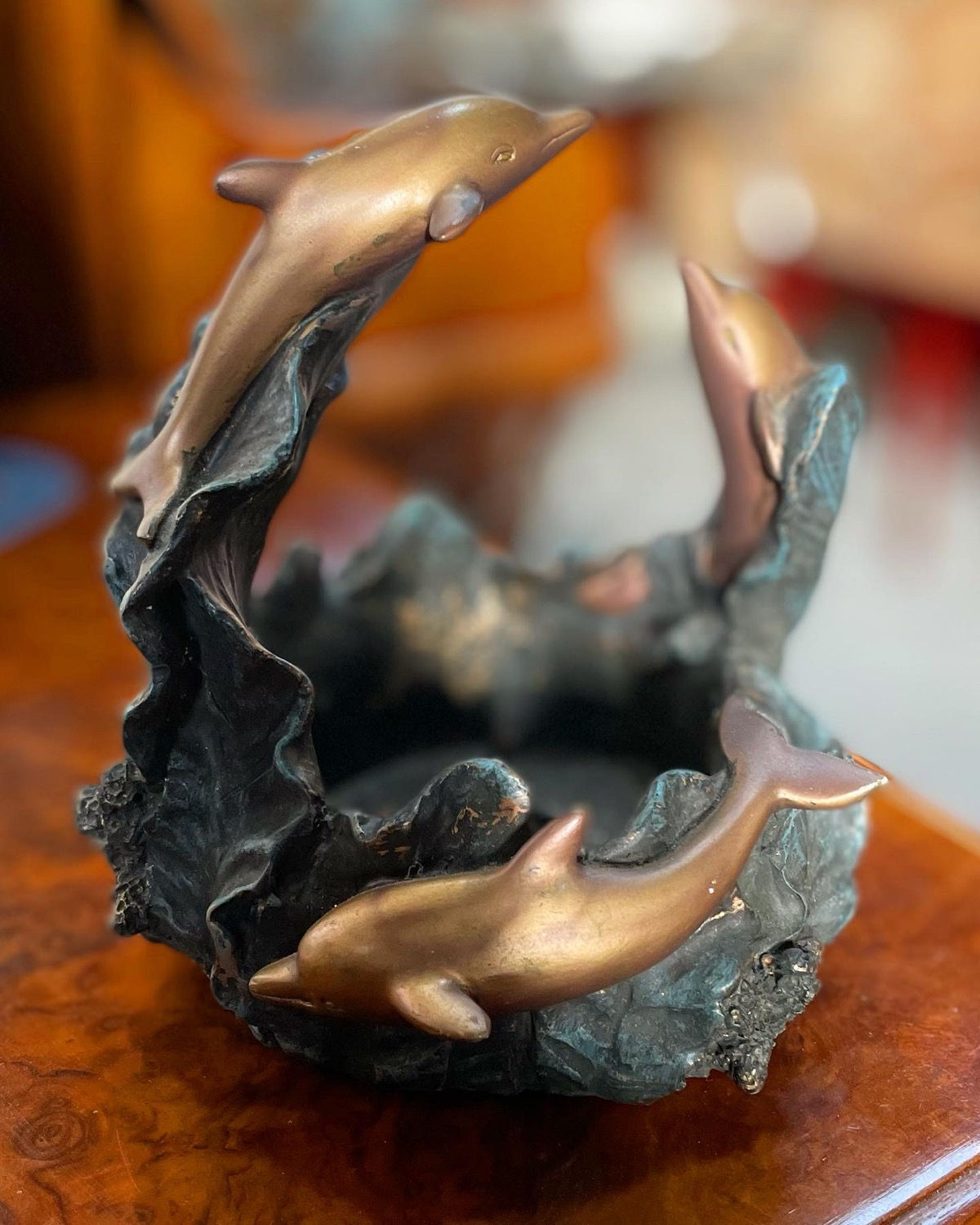Vintage Decorative 3 Dolphins Figurine