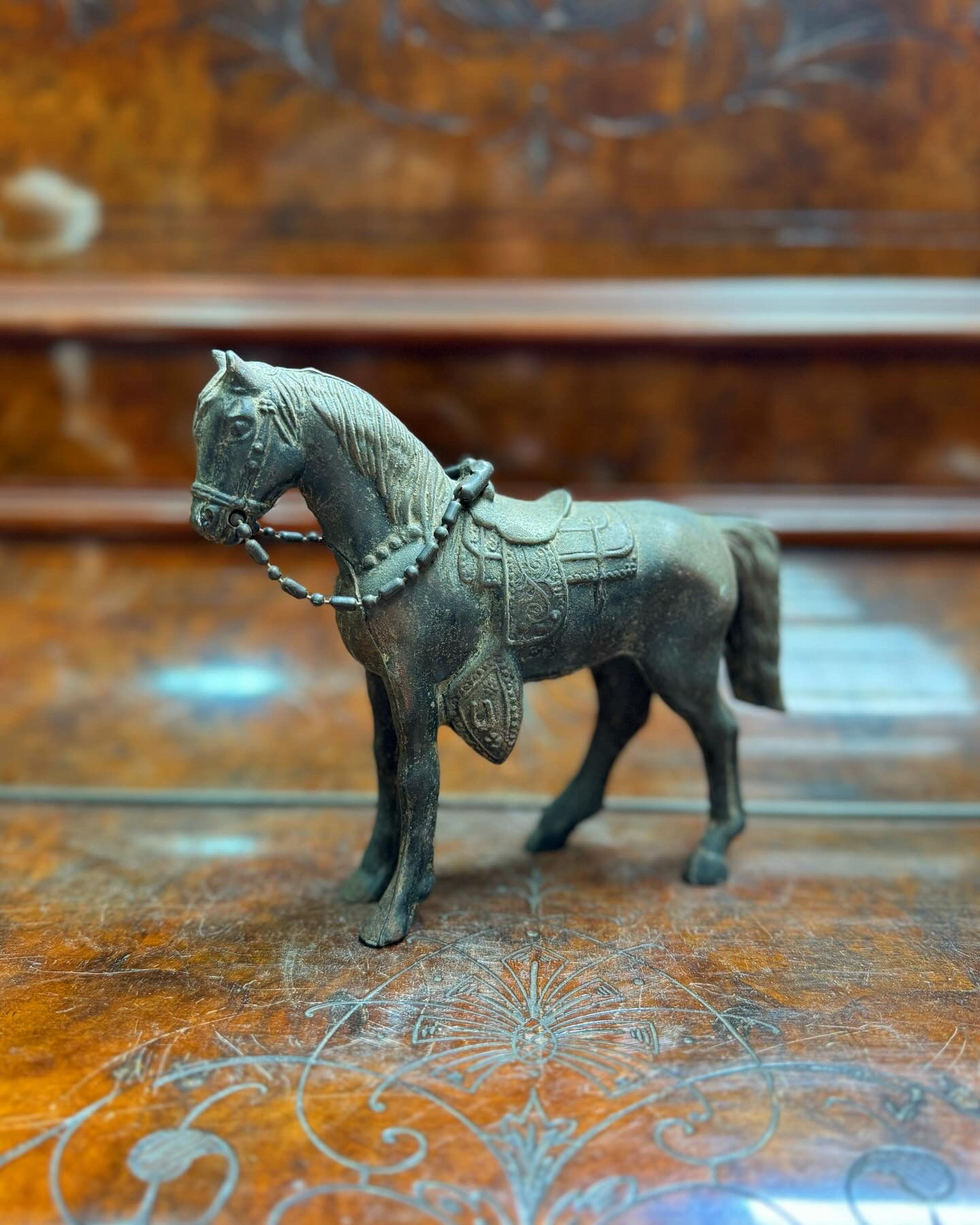 Oriental Chinese Brass Ancient Horse Figurine/Statue