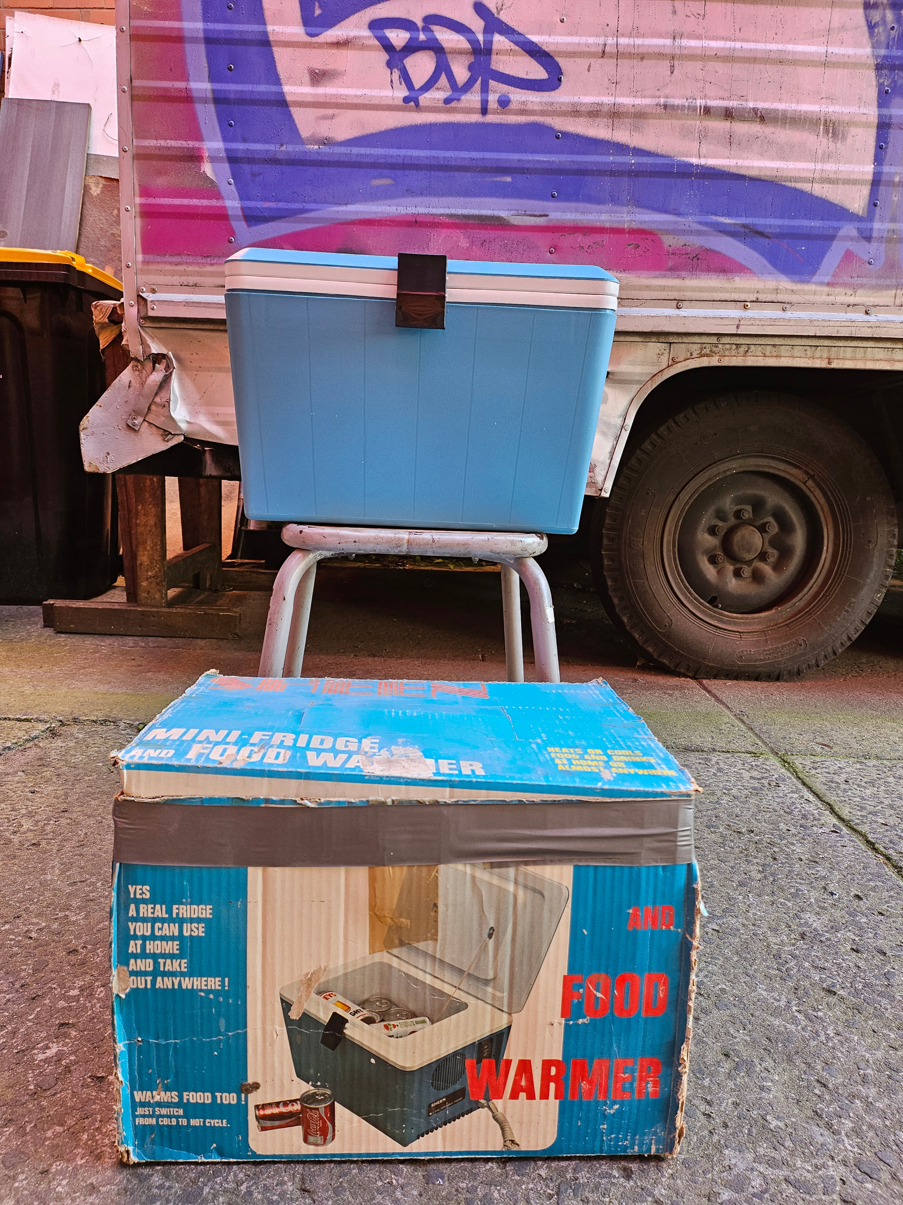 Sheen Mini Fridge and Food Warmer, Vintage Still In Original Box