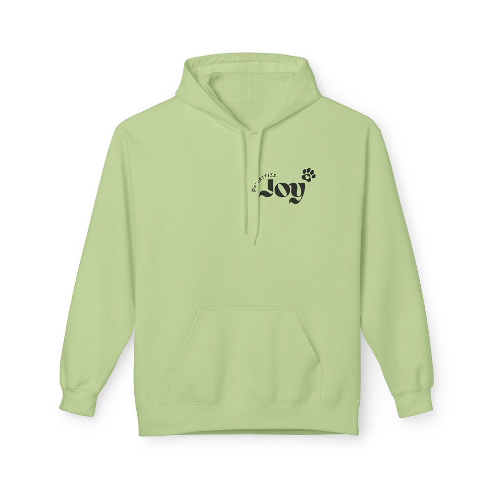 Thumbnail: Prioritize Joy Hoodie (Sniffari logo across back)
