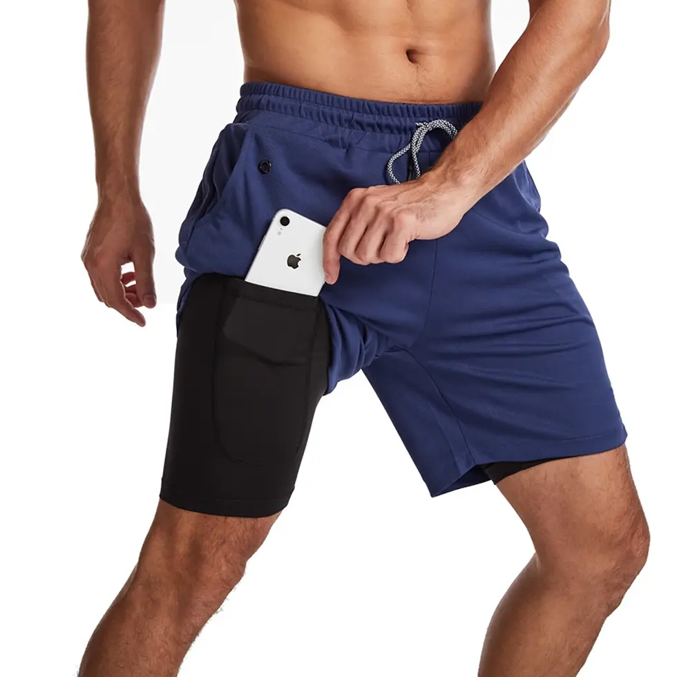 Thumbnail: Men's 2-In-1 Fitness Quick Training Fitness Shorts Training Fitness Shorts
