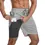 Thumbnail: mens 2-in-1 fitness shorts quick drying training fitness shorts