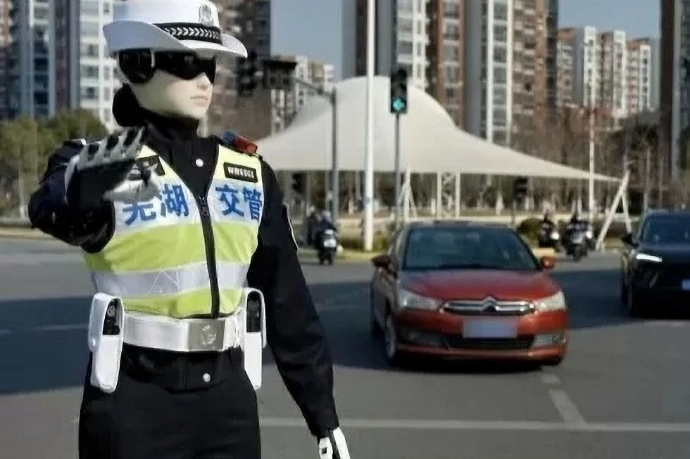 China Usa Robôs Humanoides como Guardas de Trânsito em Hangzhou
