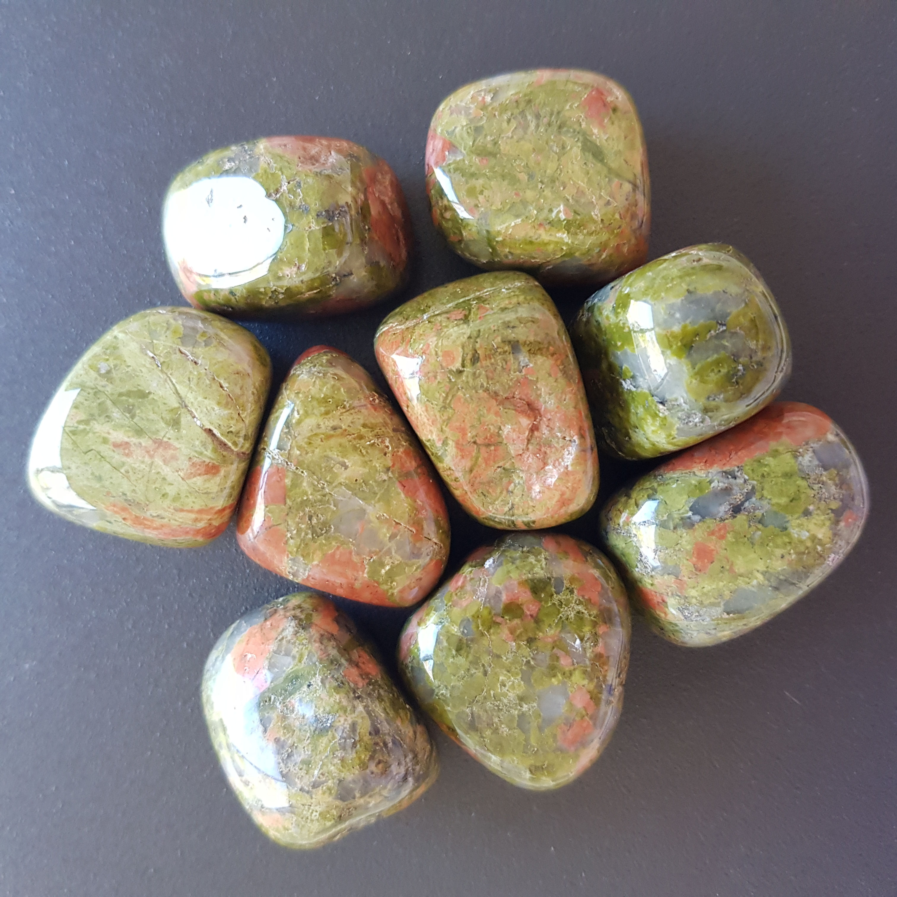 Unakite, Tumbled