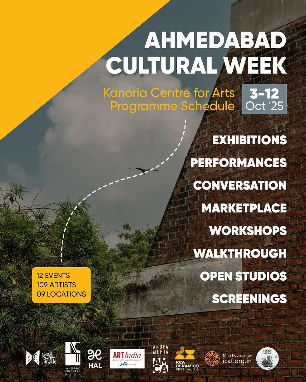 ‼️ Announcing- Ahmedabad Cultural Week‼️Join us at the Kanoria Centre for Arts for exhibit