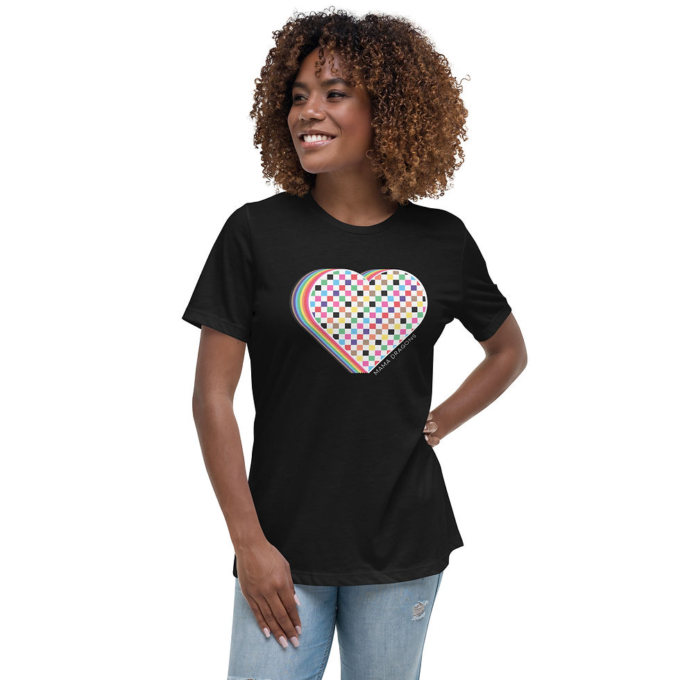 Thumbnail: Women's Relaxed Checkered Heart Tee