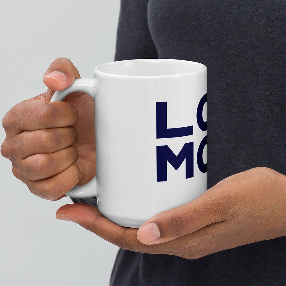 Thumbnail: White glossy LOVE MORE Trans Mug