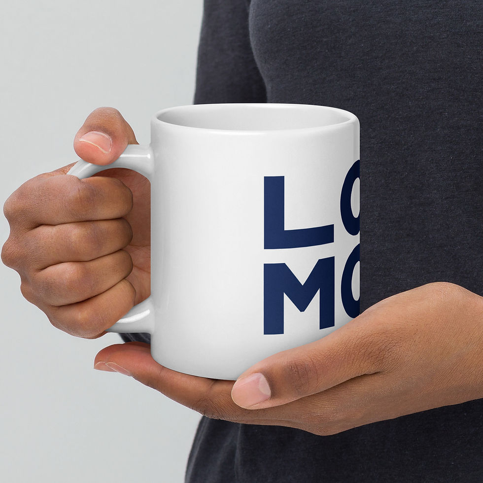 Thumbnail: White glossy LOVE MORE Trans Mug