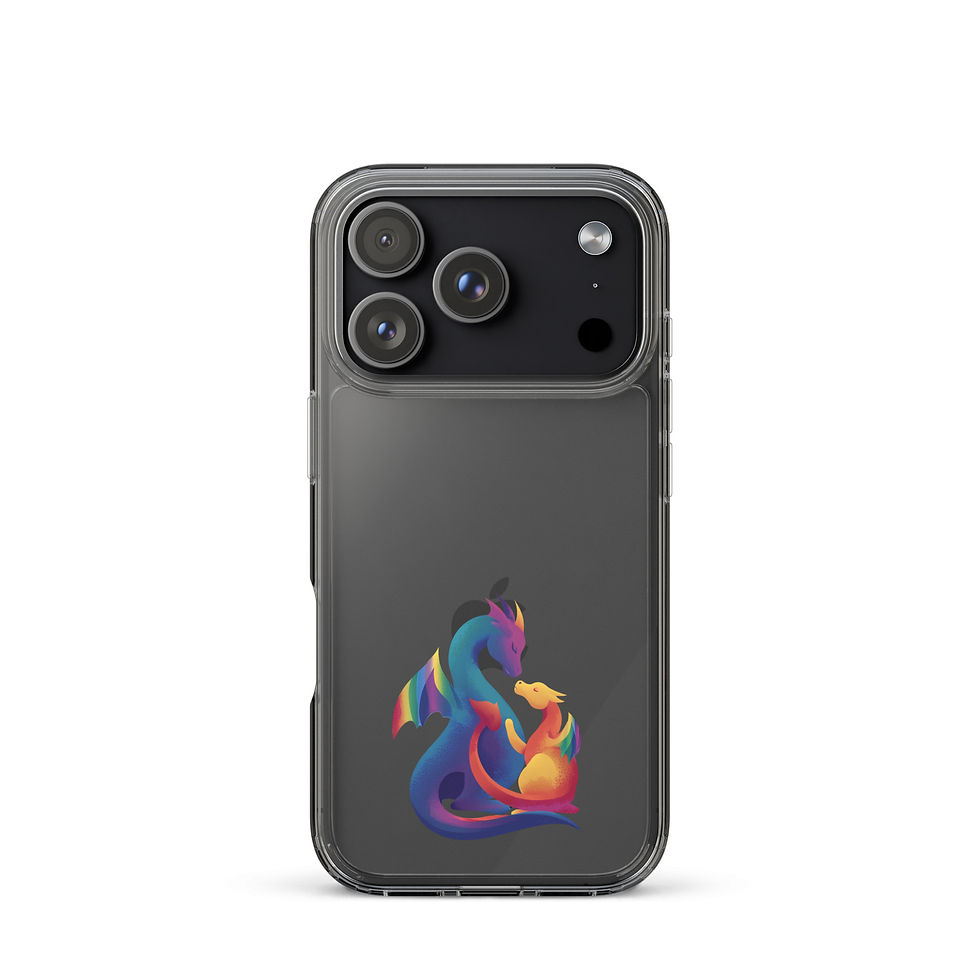 Thumbnail: Clear Rainbow Dragons Case for iPhone®