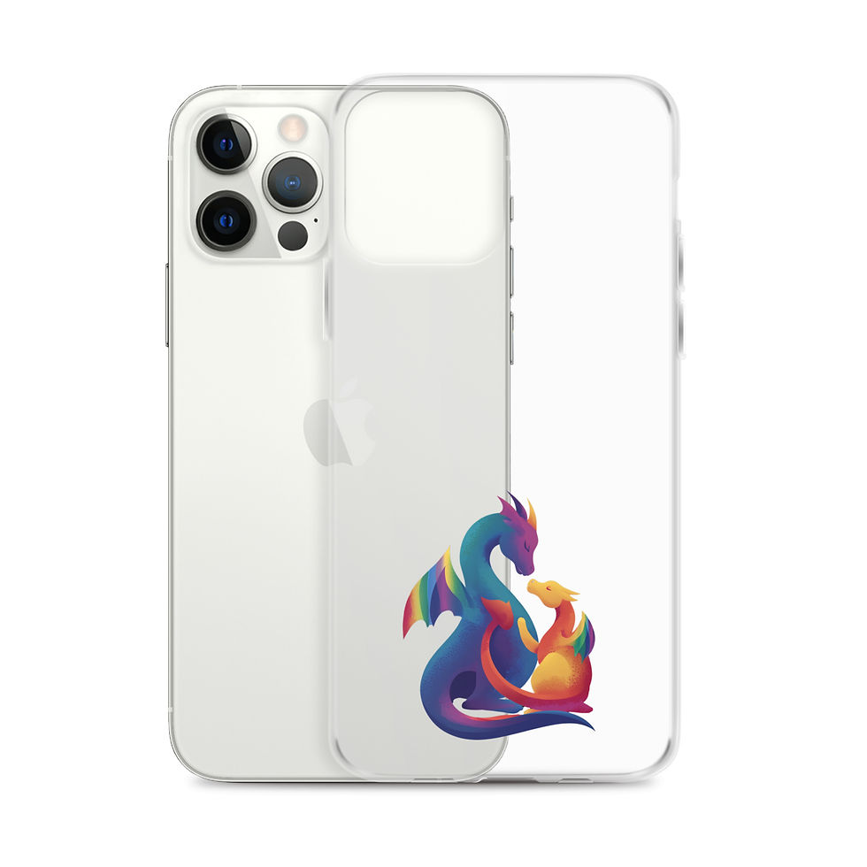 Thumbnail: Clear Rainbow Dragons Case for iPhone®
