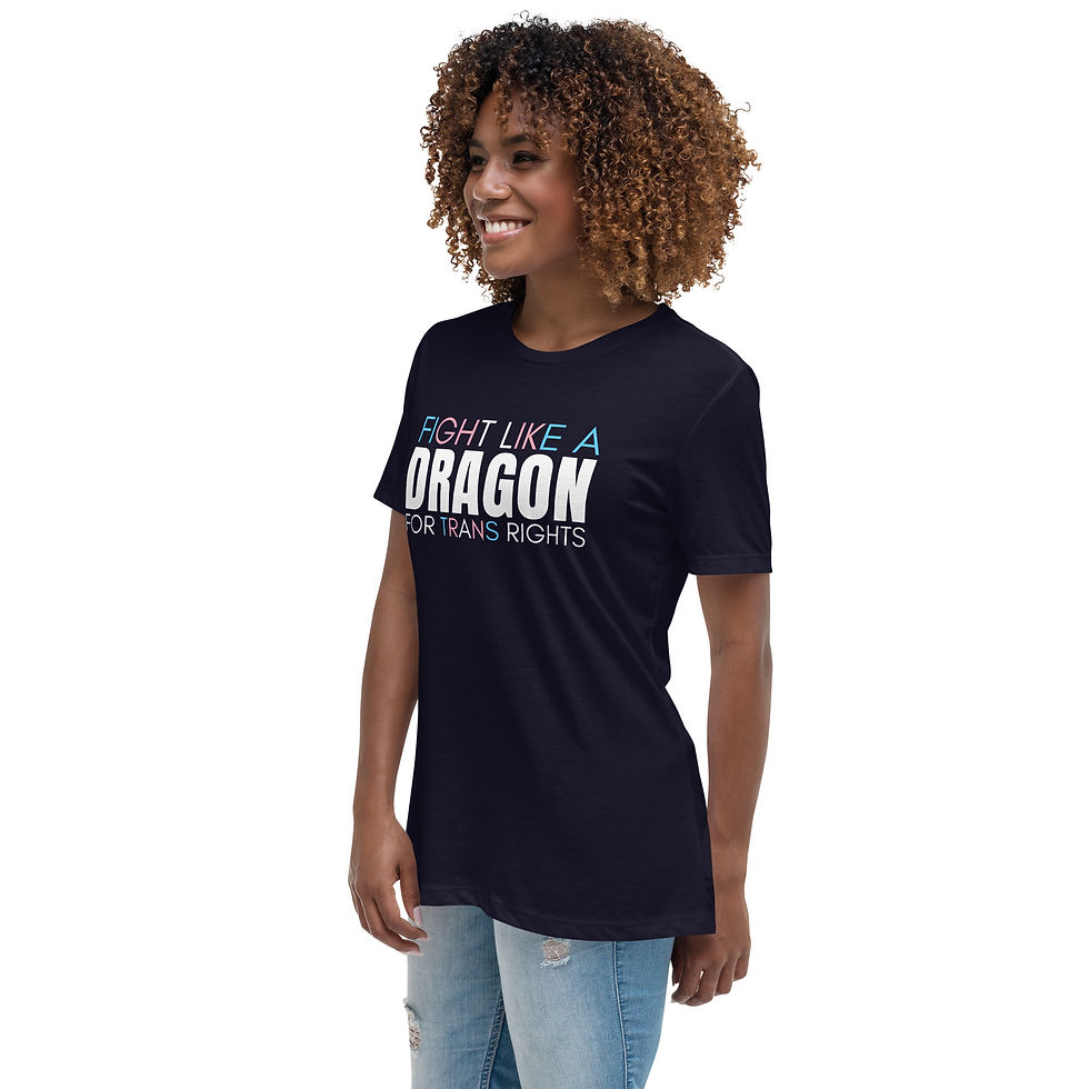 Thumbnail: Trans Rights Dragon Women's Relaxed Tee