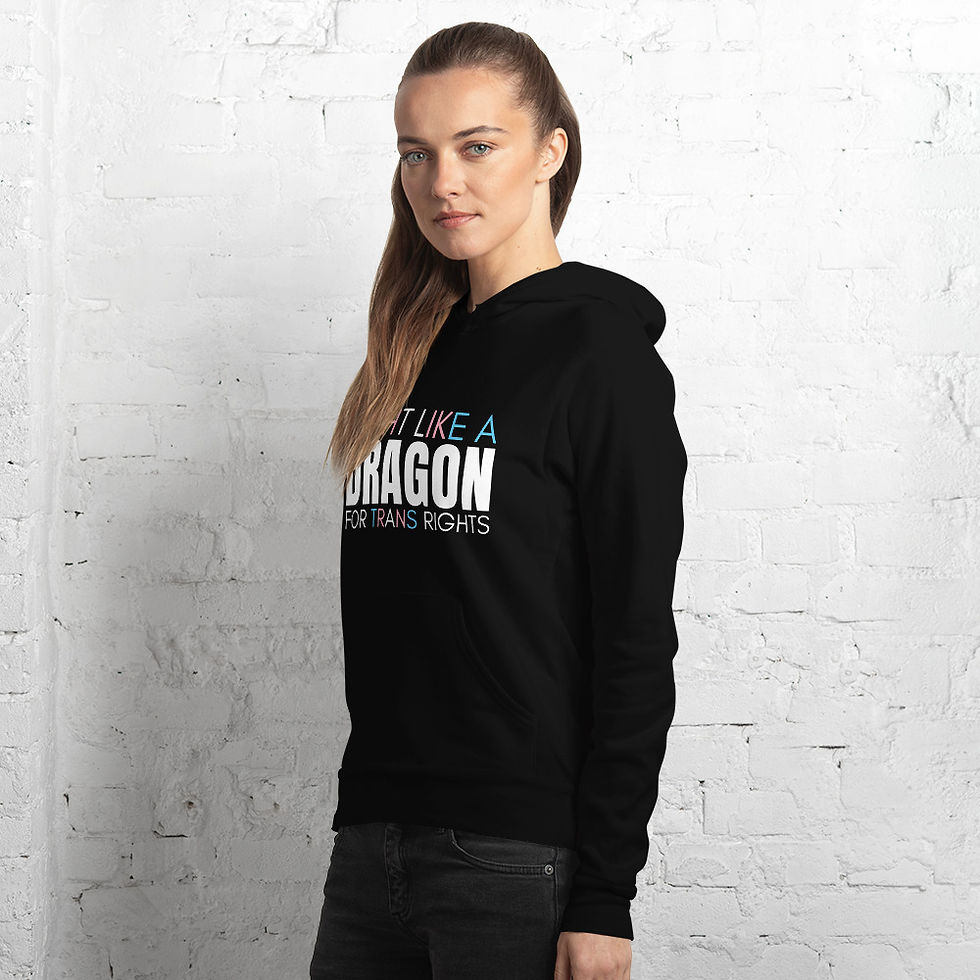 Thumbnail: Unisex Soft Trans Rights Dragon Hoodie