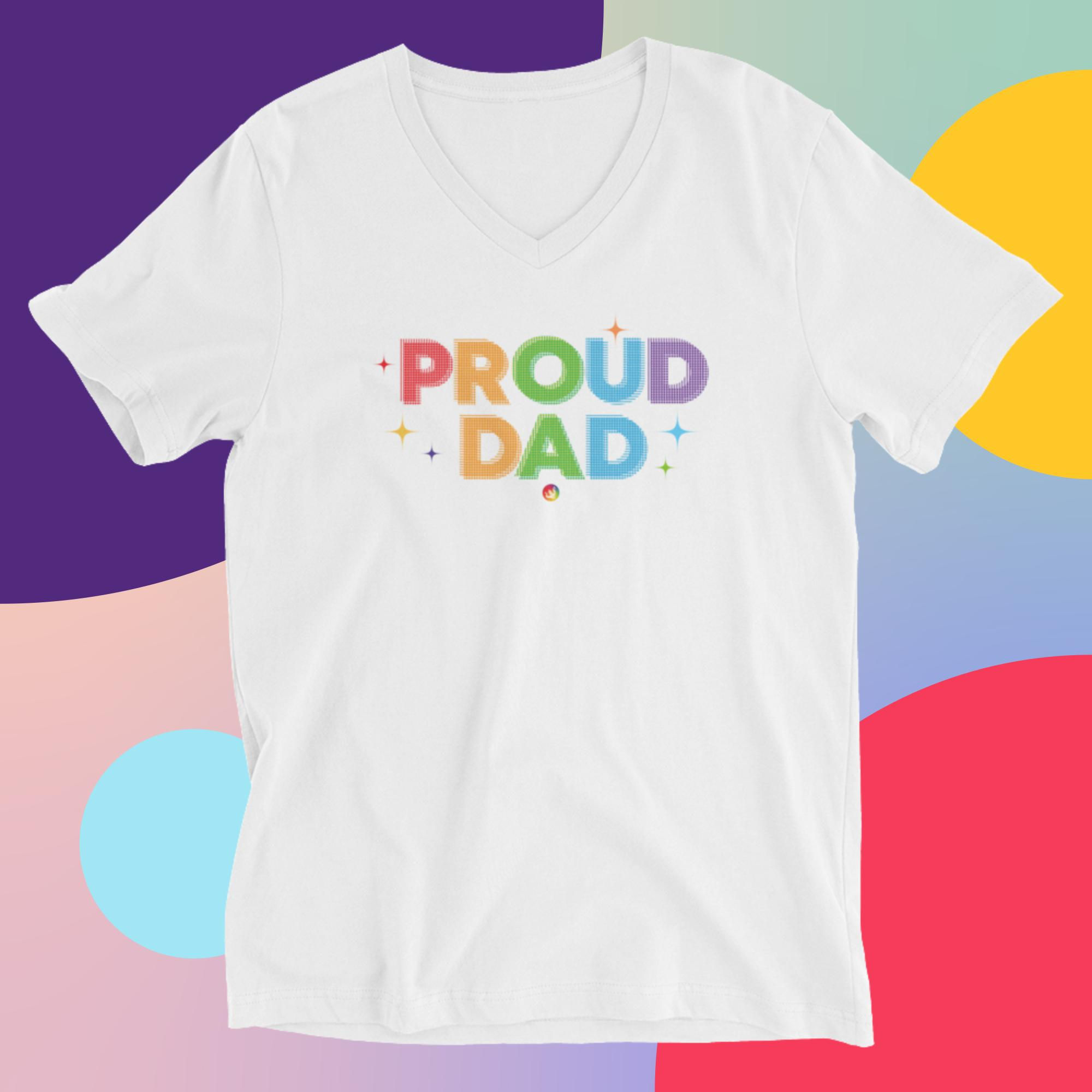 Proud Dad Unisex Short Sleeve V-Neck T-Shirt