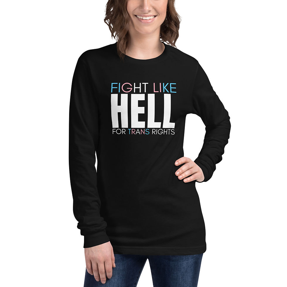 Thumbnail: Trans Rights Hell Unisex Long-Sleeve Tee